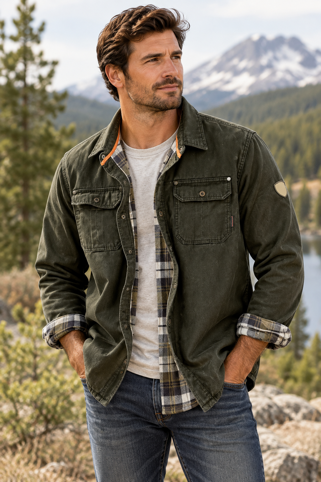 Men's Independent Motorcycle Workwear Jacket – Rugged Utility Coat