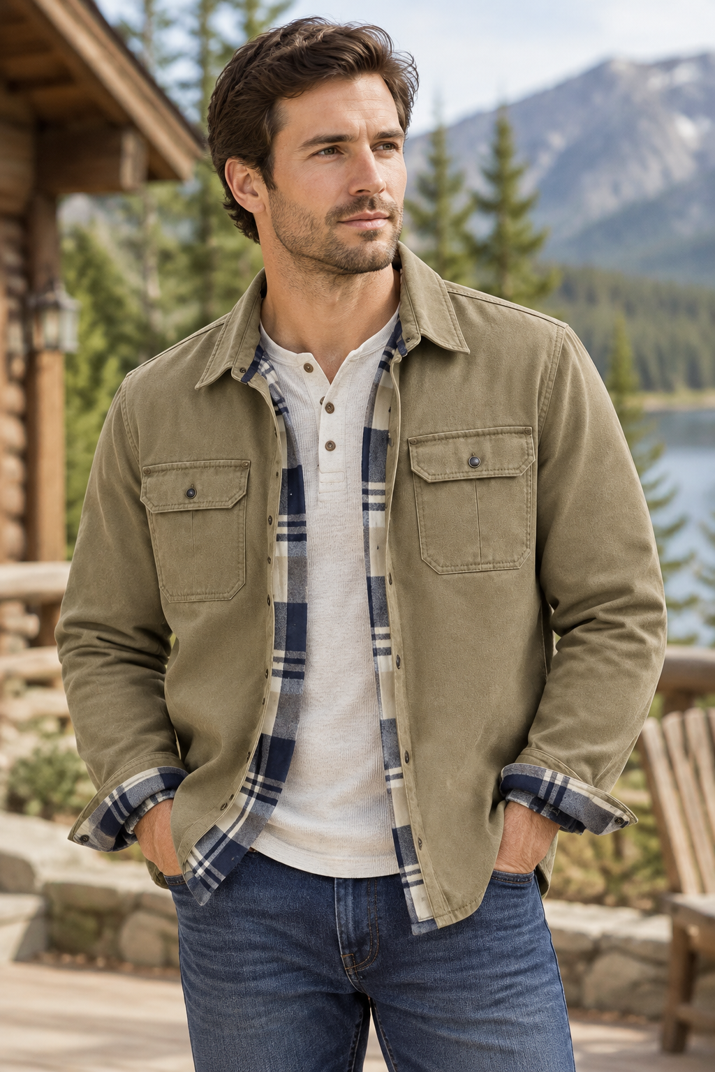Men's Independent Motorcycle Workwear Jacket – Rugged Utility Coat