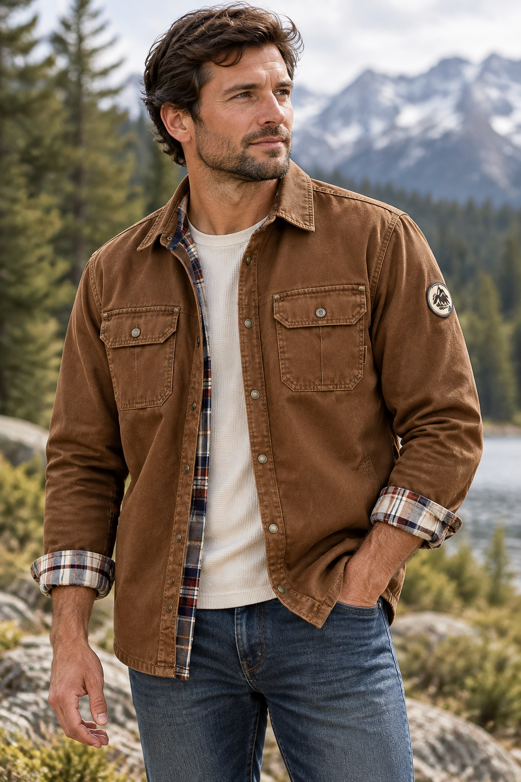 Men's Independent Motorcycle Workwear Jacket – Rugged Utility Coat