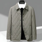 Men's Insulated Diamond Quilted Jacket | Warm Coat