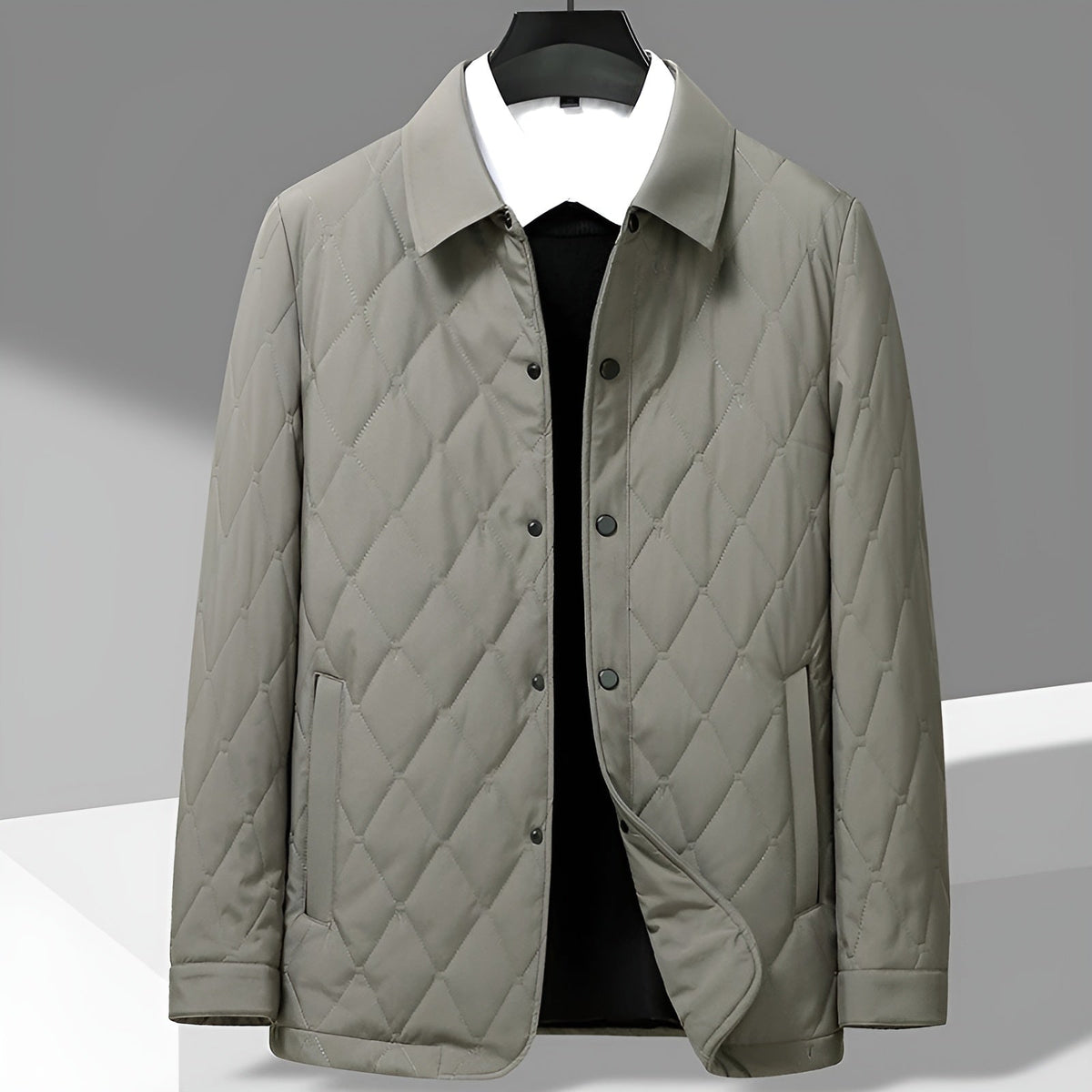 Men's Insulated Diamond Quilted Jacket | Warm Coat