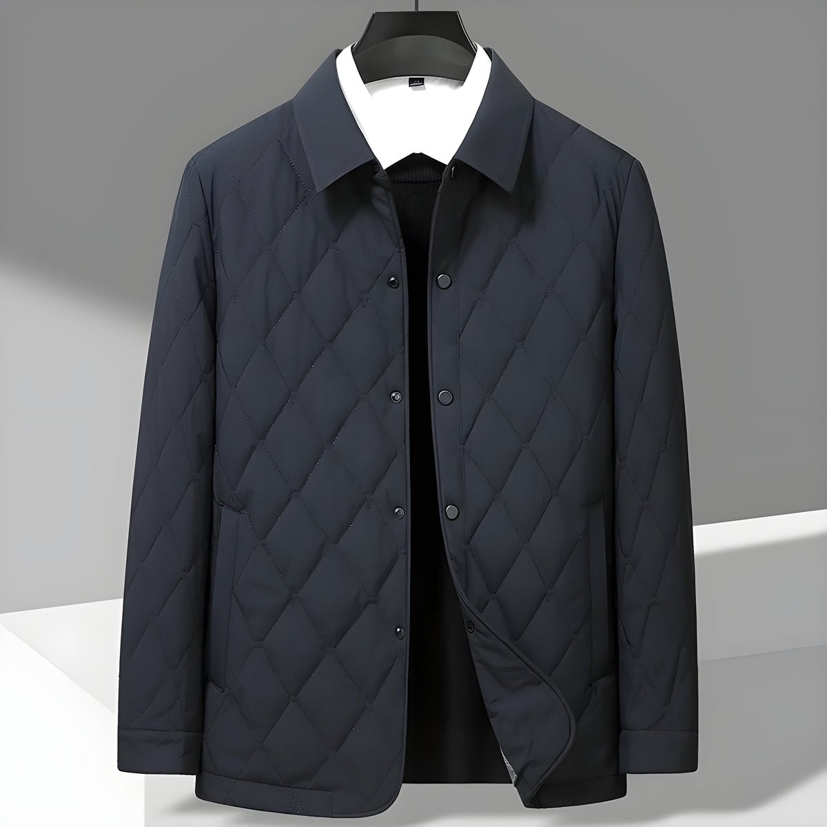 Men's Insulated Diamond Quilted Jacket | Warm Coat