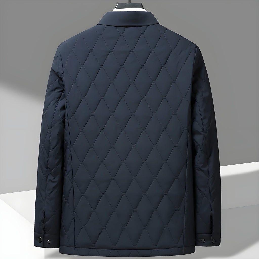Men's Insulated Diamond Quilted Jacket | Warm Coat