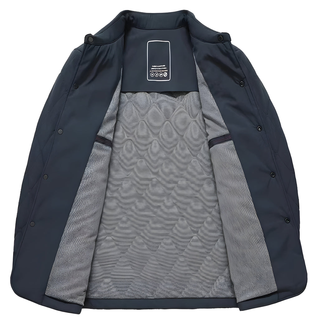 Men's Insulated Diamond Quilted Jacket | Warm Coat