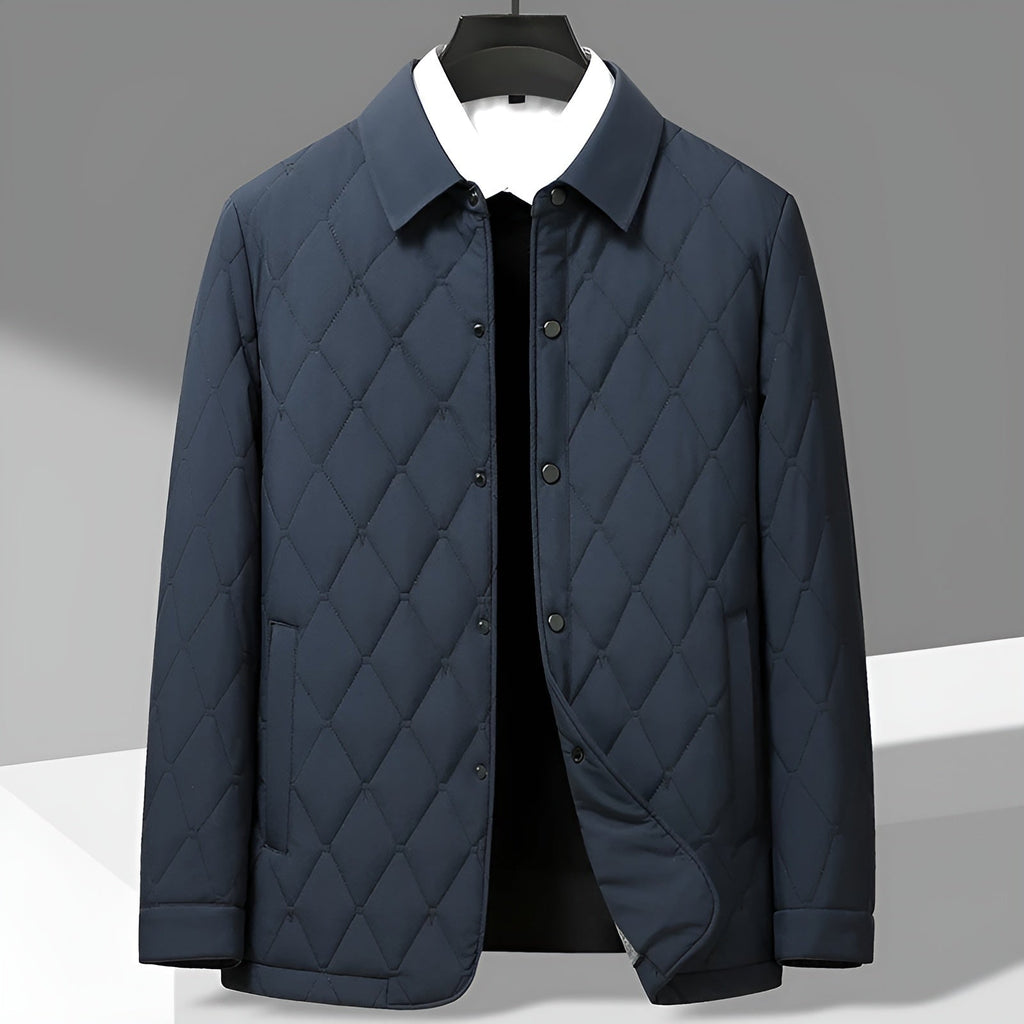 Men's Insulated Diamond Quilted Jacket | Warm Coat
