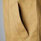Men's Cotton Field Jacket – Stand Collar Zip-Up Casual Coat