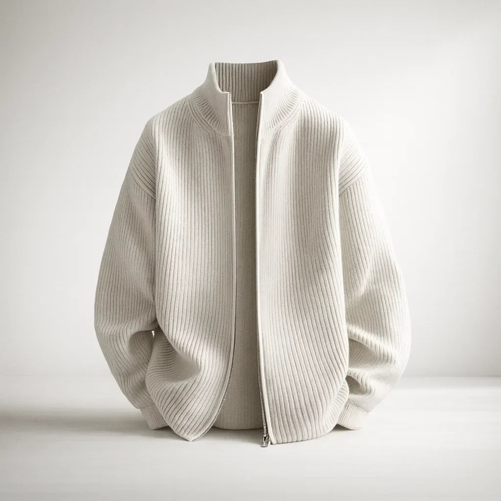 Men's Knit Jacket – Valmoro Lattini Style Cardigan Coat