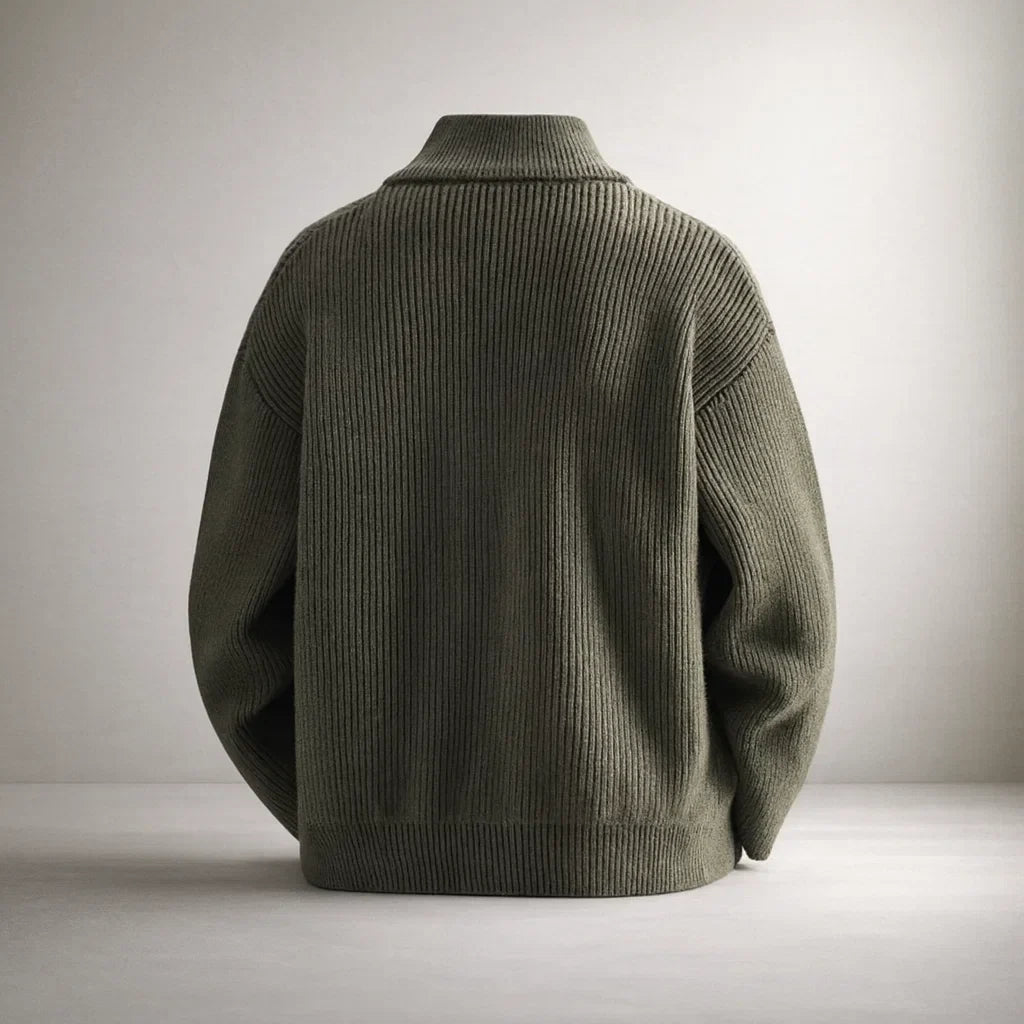 Men's Knit Jacket – Valmoro Lattini Style Cardigan Coat