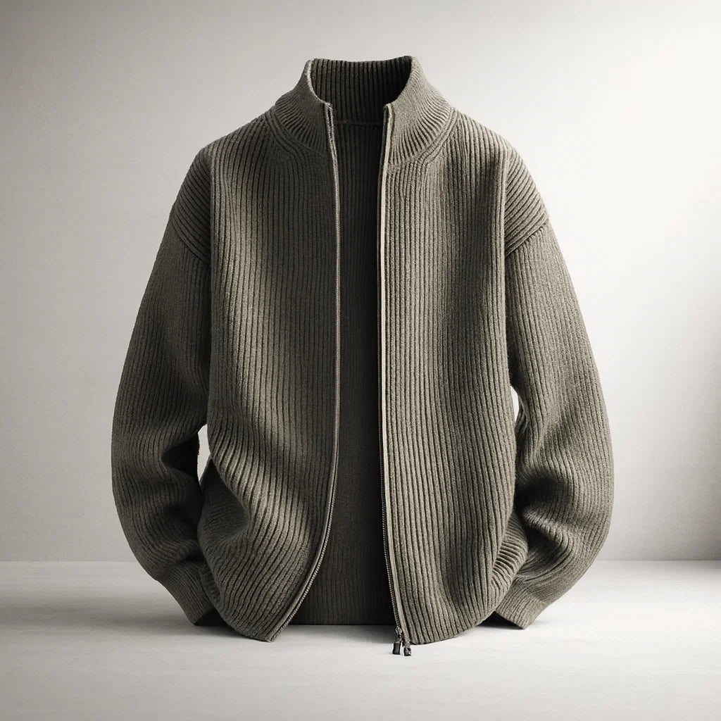 Men's Knit Jacket – Valmoro Lattini Style Cardigan Coat