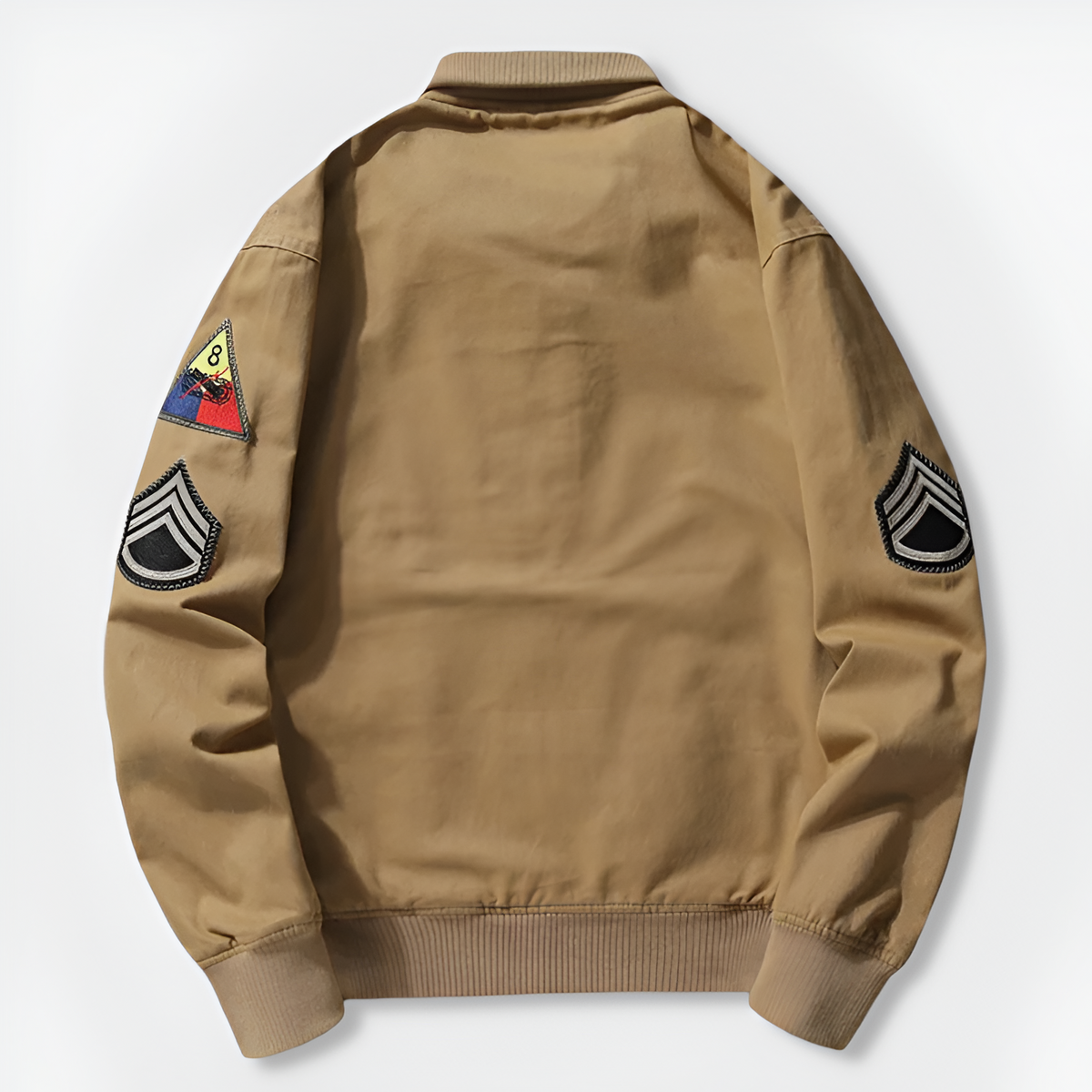 Men's Fleece Longline Draped Bomber Jacket – Stand Collar Safari Coat
