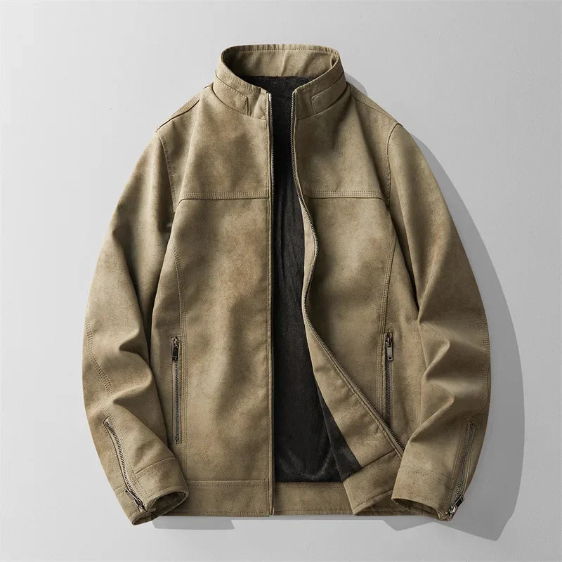 Beige jacket on a light gray background