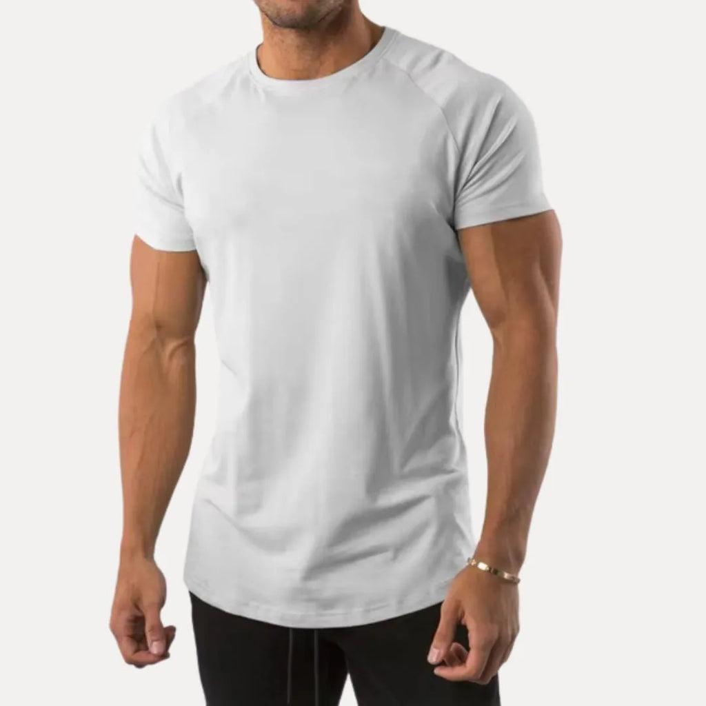 Men's Muscle Fit Gym T-Shirt - Athletic Stretch Workout Tee