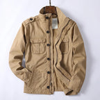 Men's Retro Denim Cargo Jacket | Outdoor Utility Coat