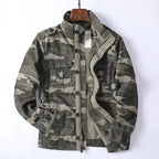 Men's Retro Denim Cargo Jacket | Outdoor Utility Coat
