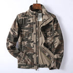 Men's Retro Denim Cargo Jacket | Outdoor Utility Coat