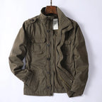 Men's Retro Denim Cargo Jacket | Outdoor Utility Coat