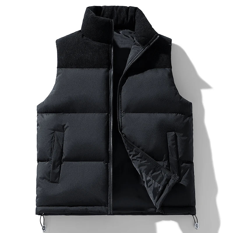 Men's Casual Stylish Warm Quilted Puffer Winter Layering Vest