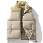 Men's Casual Stylish Warm Quilted Puffer Winter Layering Vest