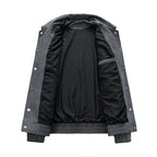 Black jacket with gray sleeves on a white background