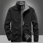 Men's Fleece Winter Jacket - Double Pocket Hiking & Ski Outerwear