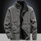 Men's Fleece Winter Jacket - Double Pocket Hiking & Ski Outerwear