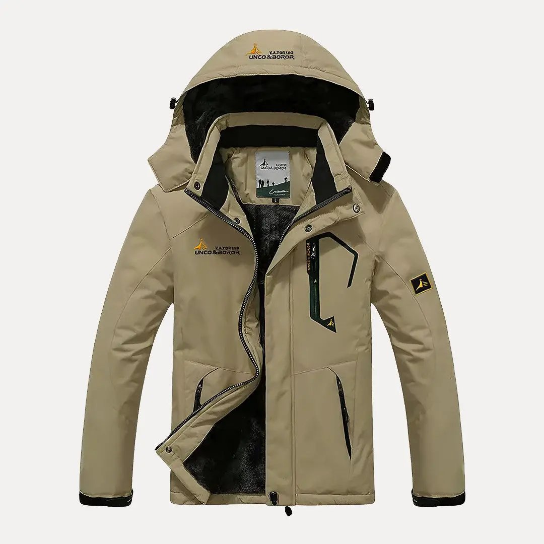 Men's Windproof Winter Hooded Jacket – Thermal Parka Coat