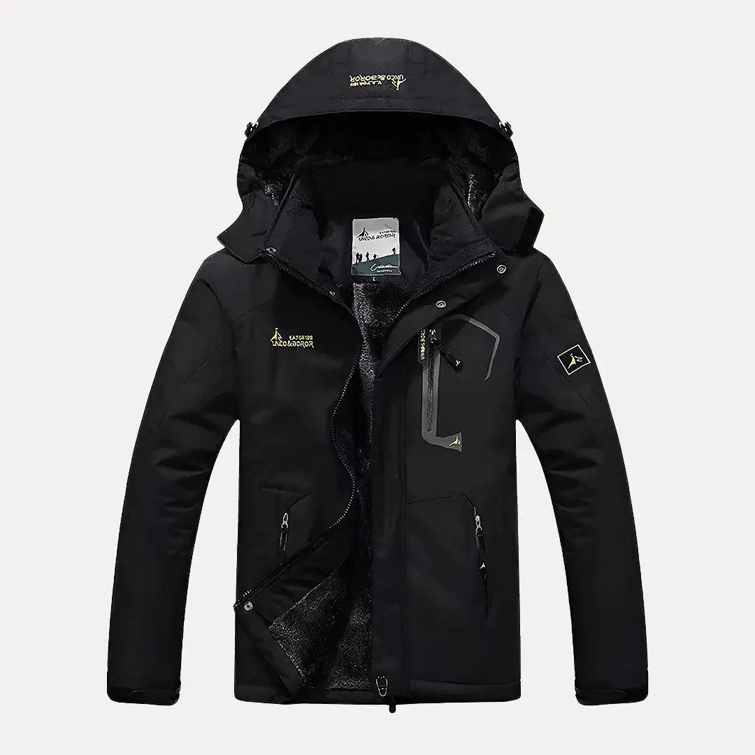 Men's Windproof Winter Hooded Jacket – Thermal Parka Coat