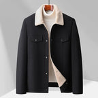 Men's Wool Jacket with Sherpa Collar | Warm Coat