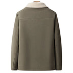 Men's Wool Jacket with Sherpa Collar | Warm Coat