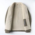 Men's Wool Jacket with Sherpa Collar | Warm Coat