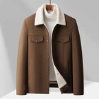 Men's Wool Jacket with Sherpa Collar | Warm Coat