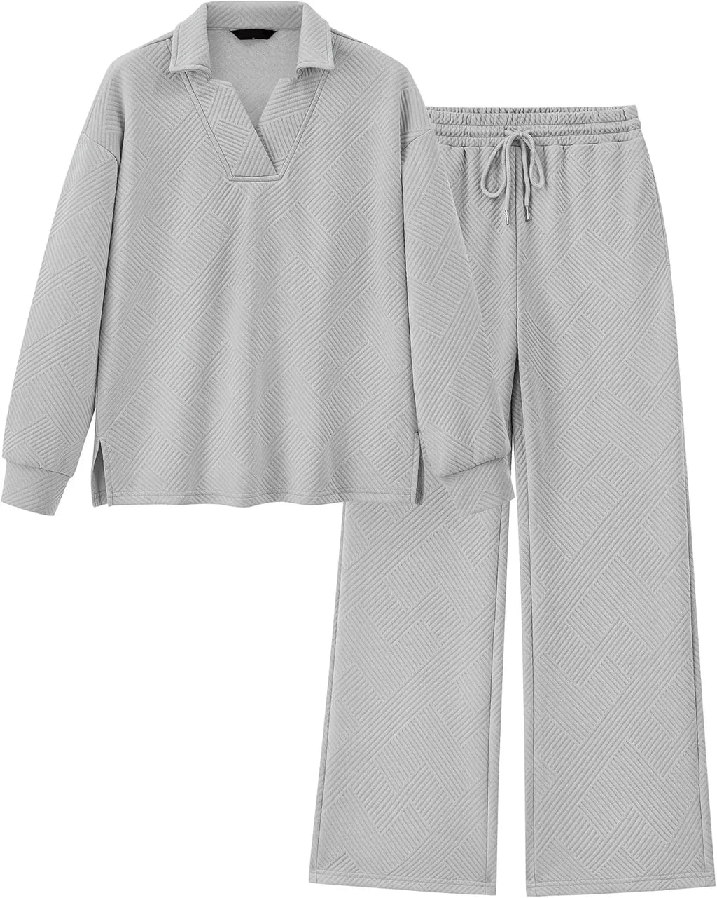 Green textured pajama set on a white background
