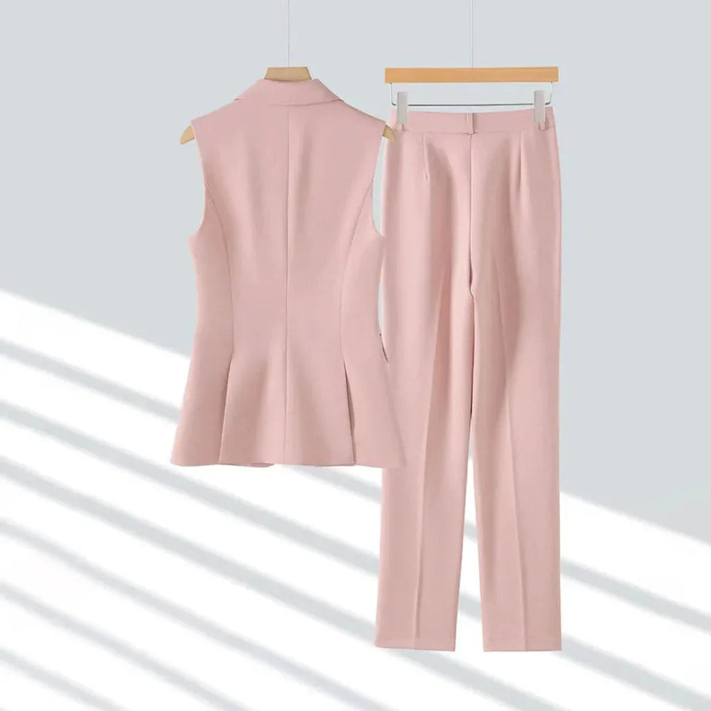 Women's Executive Vest Pantsuit Set | Stylish 2-Piece Suit