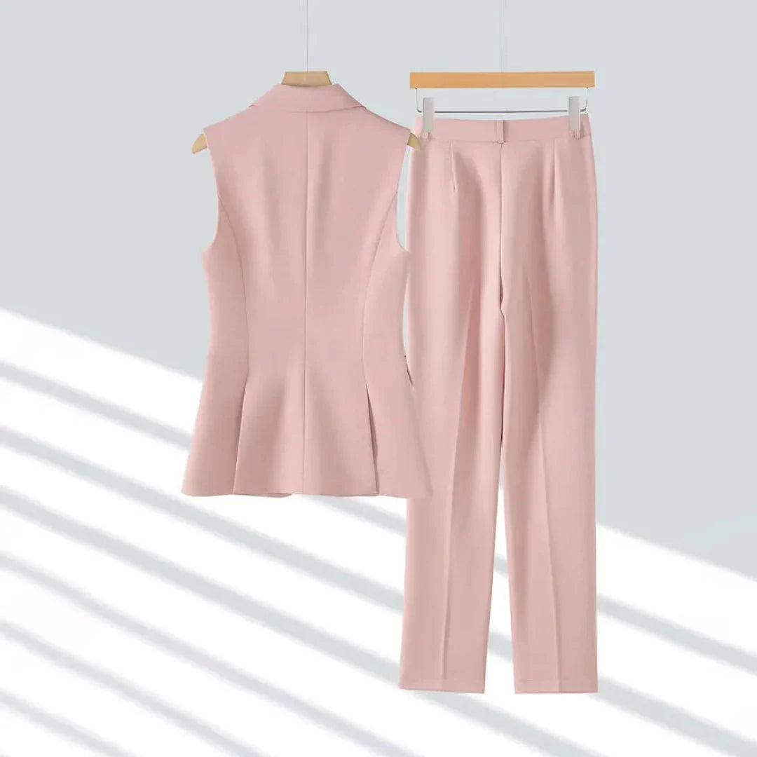 Women's Executive Vest Pantsuit Set | Stylish 2-Piece Suit