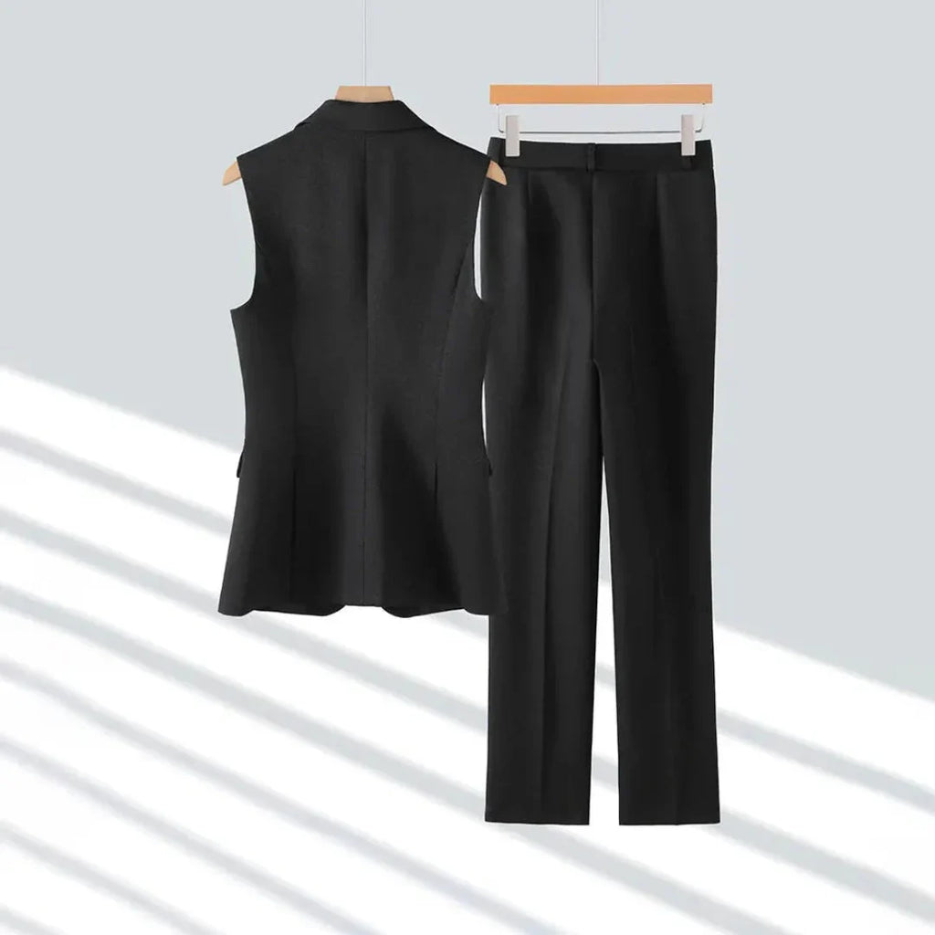 Women's Executive Vest Pantsuit Set | Stylish 2-Piece Suit