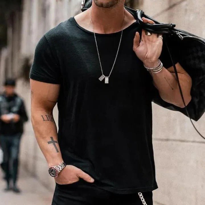 Noah Men's Short Sleeve Round Neck Casual T-Shirt - Polyester Everyday Tee