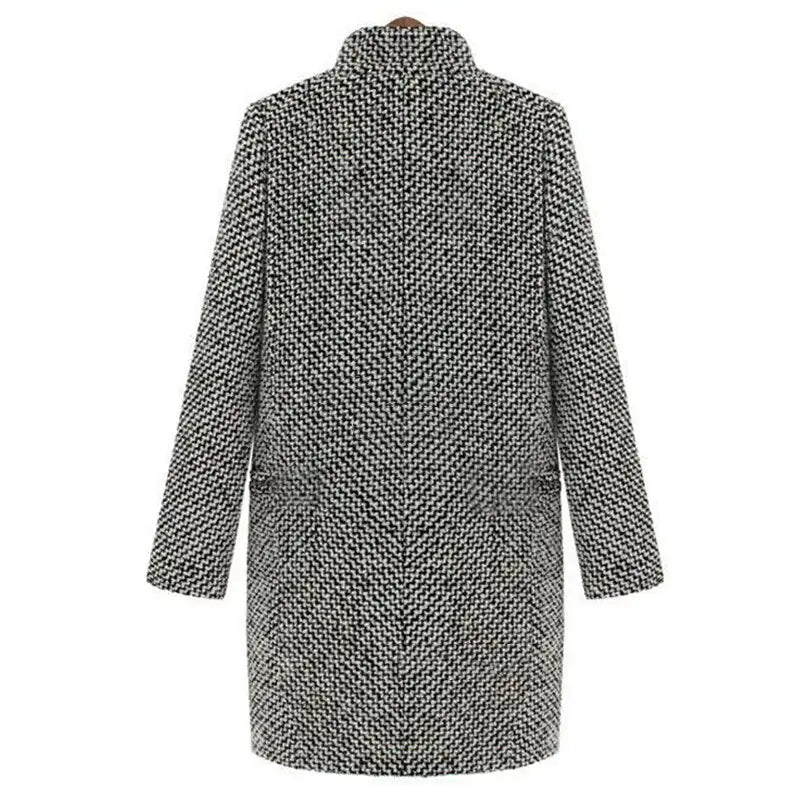 Women's Olive Long Wool Overcoat | Warm & Elegant Outerwear