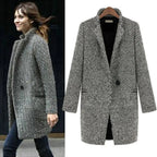 Women's Olive Long Wool Overcoat | Warm & Elegant Outerwear