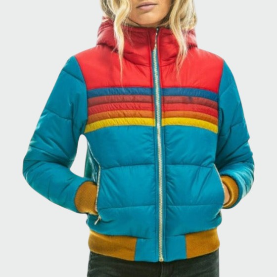 Women's Olivia Waterproof Puffer Jacket | Warm Color-Block Coat