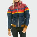 Women's Olivia Waterproof Puffer Jacket | Warm Color-Block Coat