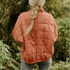 Women's Quilted Fleece Zip Jacket | Cozy Oversized Coat