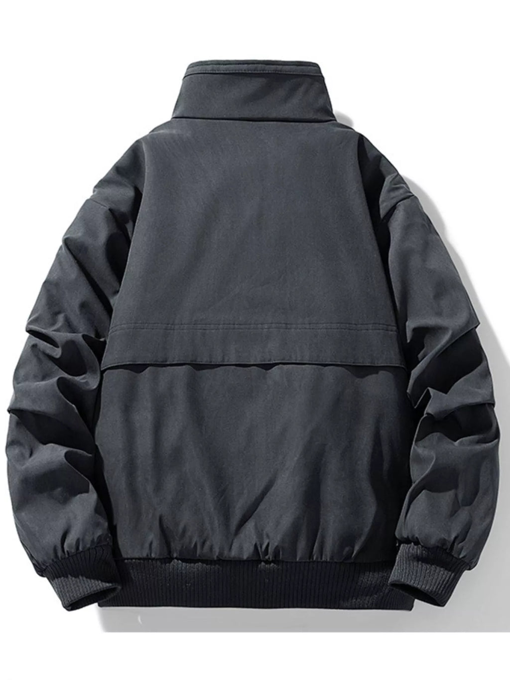 Dark gray jacket on a white background
