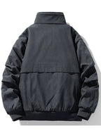 Dark gray jacket on a white background