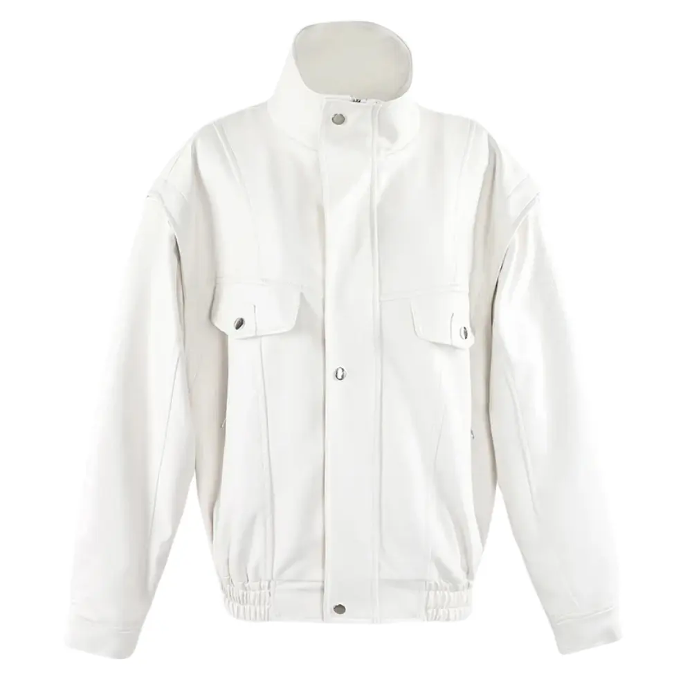 Women's Quilted Lining Leather Jacket | Vegan Leather Coat