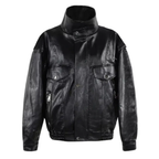 Women's Quilted Lining Leather Jacket | Vegan Leather Coat