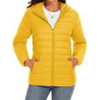 Women's Quilted Warm Puffer Jacket | Chloe Hooded Winter Coat