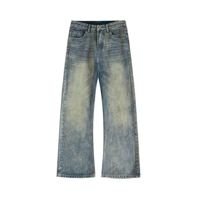 Pair of blue jeans on a white background
