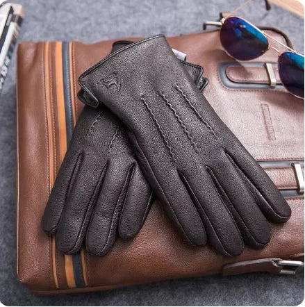 Women's Genuine Leather Gloves - Winter Sheepskin & Deerskin Insulated Outdoor Gloves
