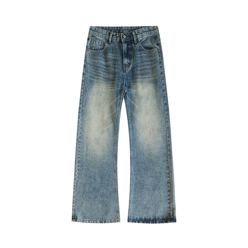 Pair of blue jeans on a white background