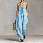 Women's Strapless Wide-Leg Jumpsuit | Boho Summer Style